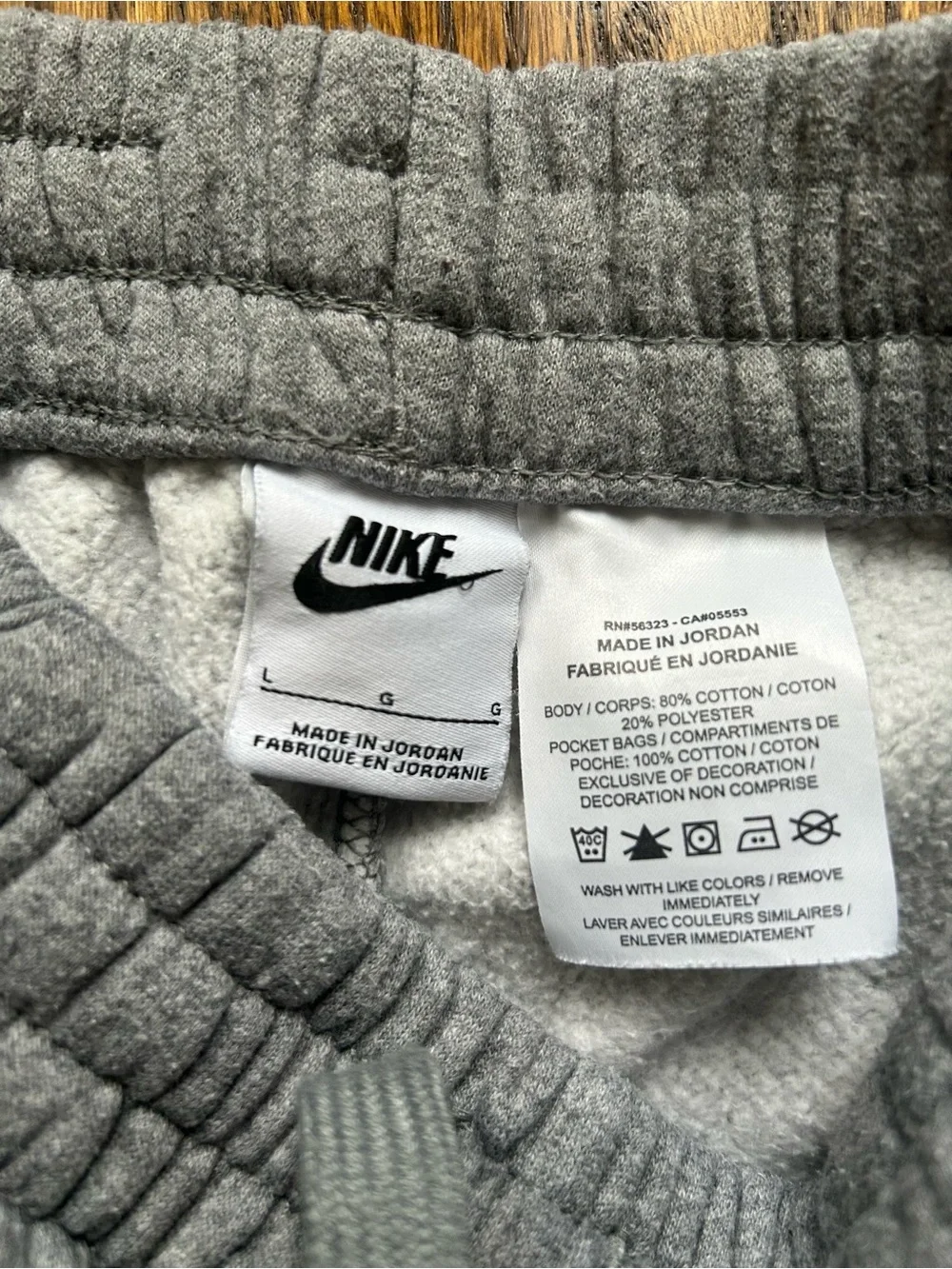 Nike Gray Youth Fleece Joggers with Swoosh